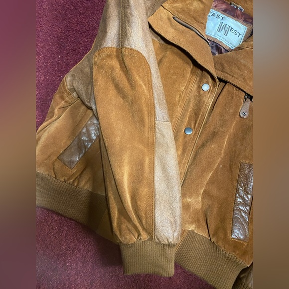 Vintage east west 
suede leather bomber
jacket euc - Picture 4 of 16